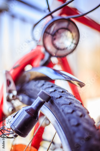 Photography Bike in the city: Close up picture of the dynamo