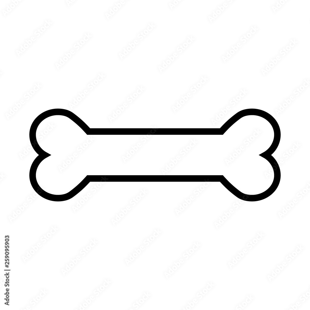 Dog bone icon. Simple cartoon dog bone vector icon. Vector illustration. Dog bone icon. Simple cartoon dog bone vector icon. Vector illustration.