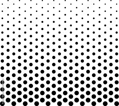 Gradient Dots Background. Monochrome Backdrop. Abstract Texture. Vintage Pattern. Vector illustration