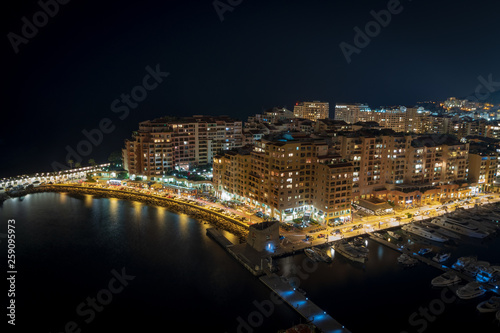 Fontvieille, Monaco in the night © Dmytro Surkov