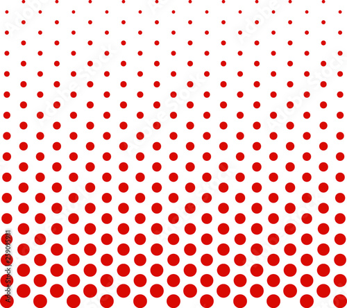 polka dotted retro geometric pattern red on white