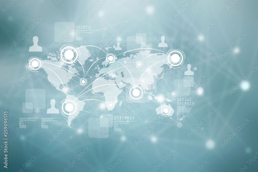 2d illustration Business Network 