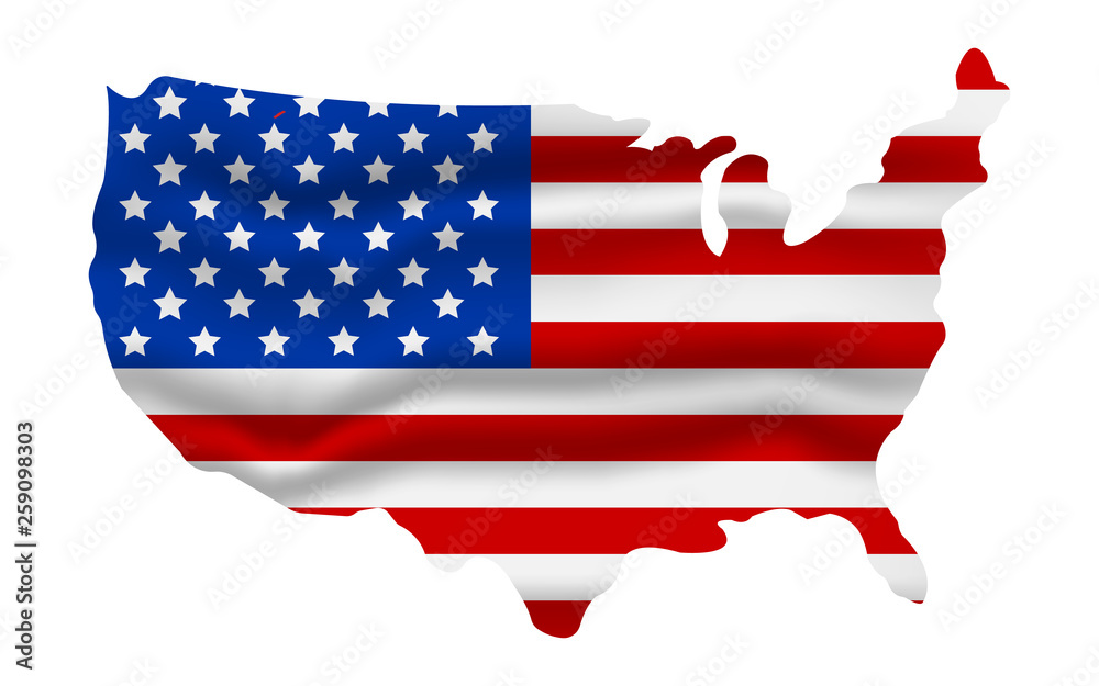 American Flag Icon. Happy 4 th July and Independence Day. Cartoon Vector illustration American Flag Icon. Happy 4 th July and Independence Day. Cartoon Vector illustration