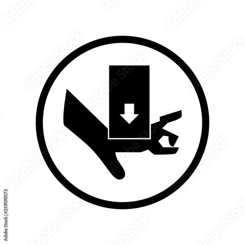 hand crush icon.Vector concept illustration for design.