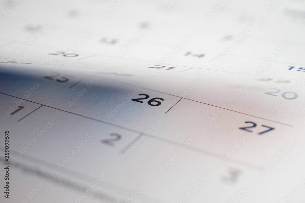 calendar page flipping sheet close up background calendar page flipping sheet close up background