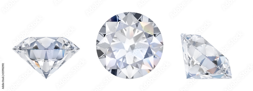 diamond in three dimensions - obrazy, fototapety, plakaty 