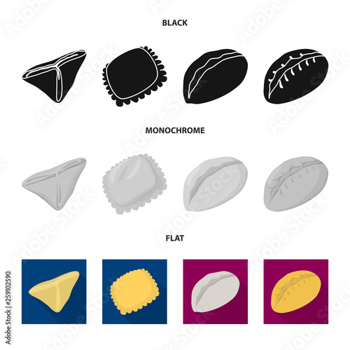 Isolated object of products  and cooking sign. Collection of products  and appetizer vector icon for stock.