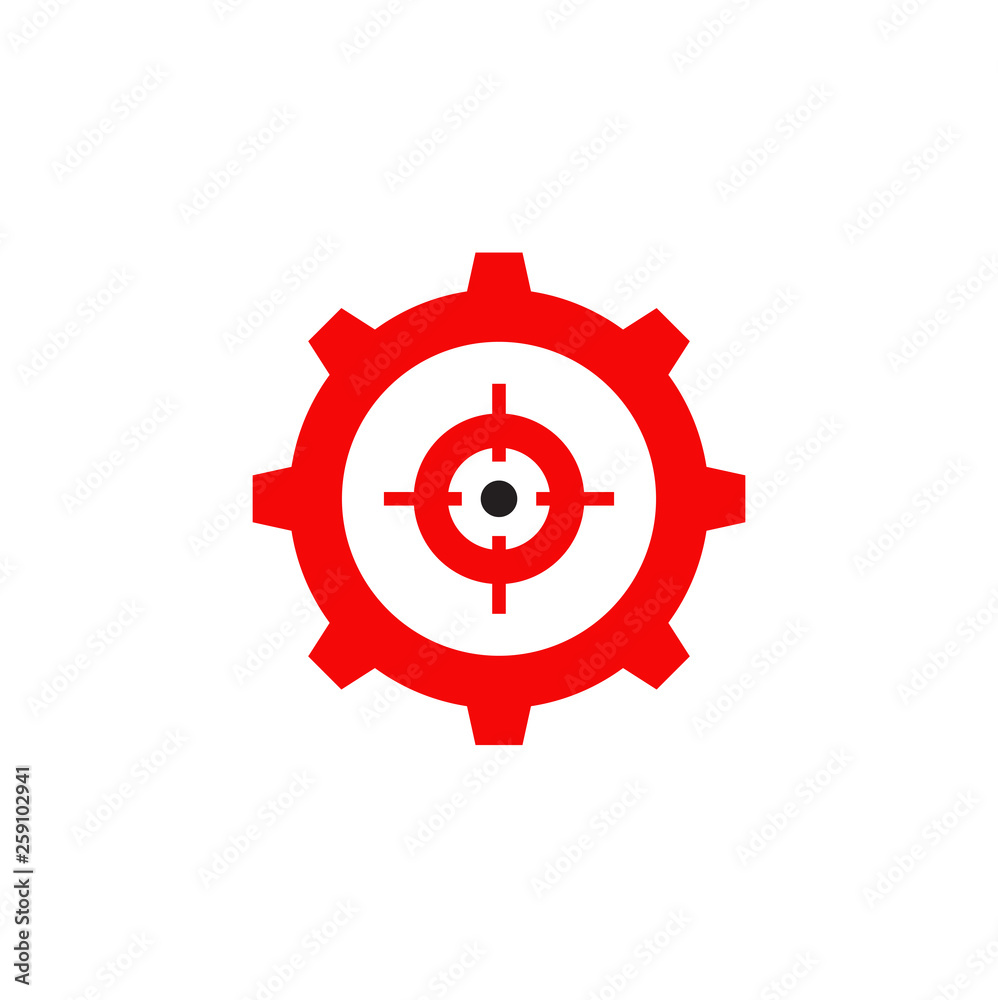 Industrial logo design with gear icon template Industrial logo design with gear icon template
