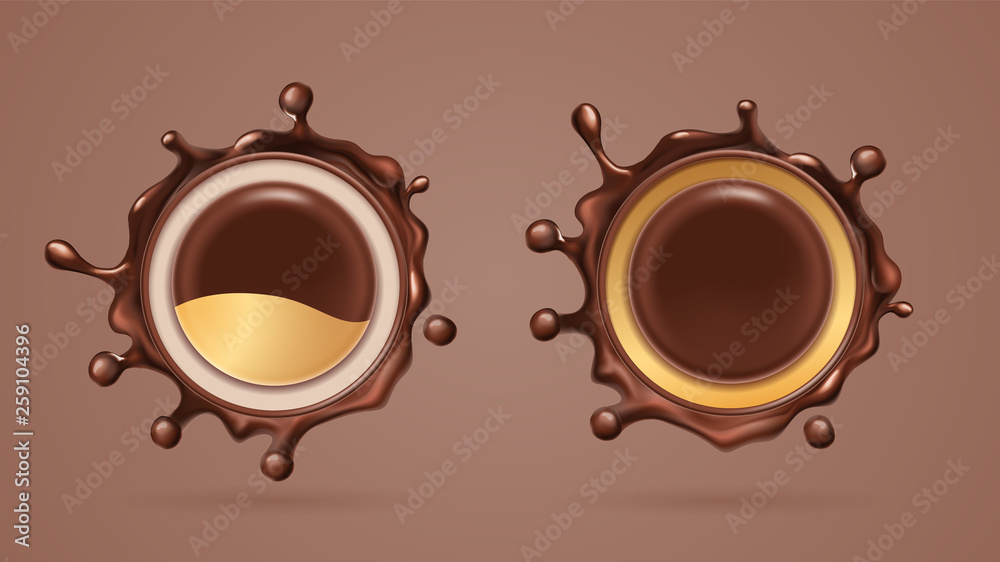 dark fluid coffee