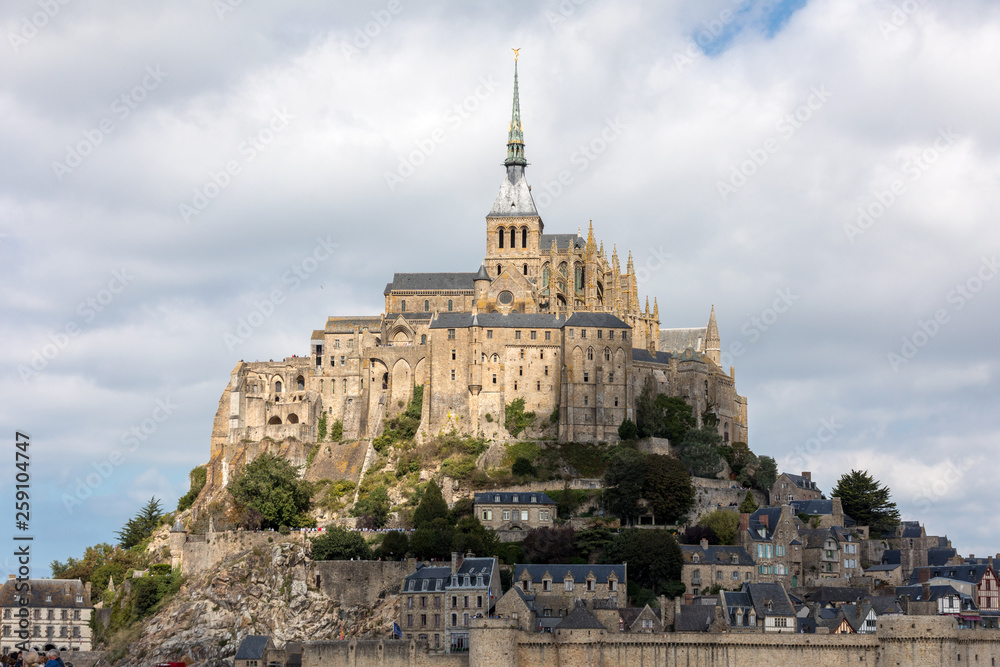 Mont-Saint-Michel, island with the famous abbey, Normandy, France