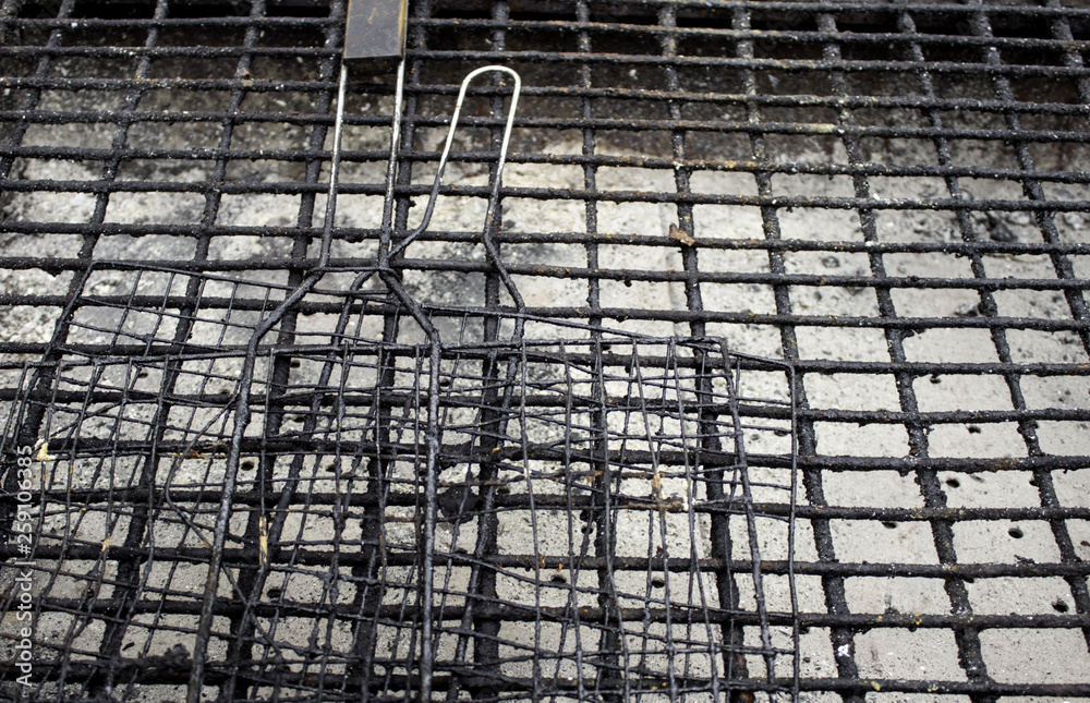 Obraz premium Metal grill cooking