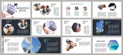 Business presentation template. Elements for slide presentations on a white background. Flyer, brochure, corporate report, marketing, advertising, annual report, banner