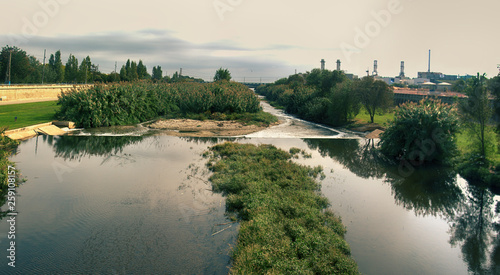 Canvas Print Straightened small rivers of Europe