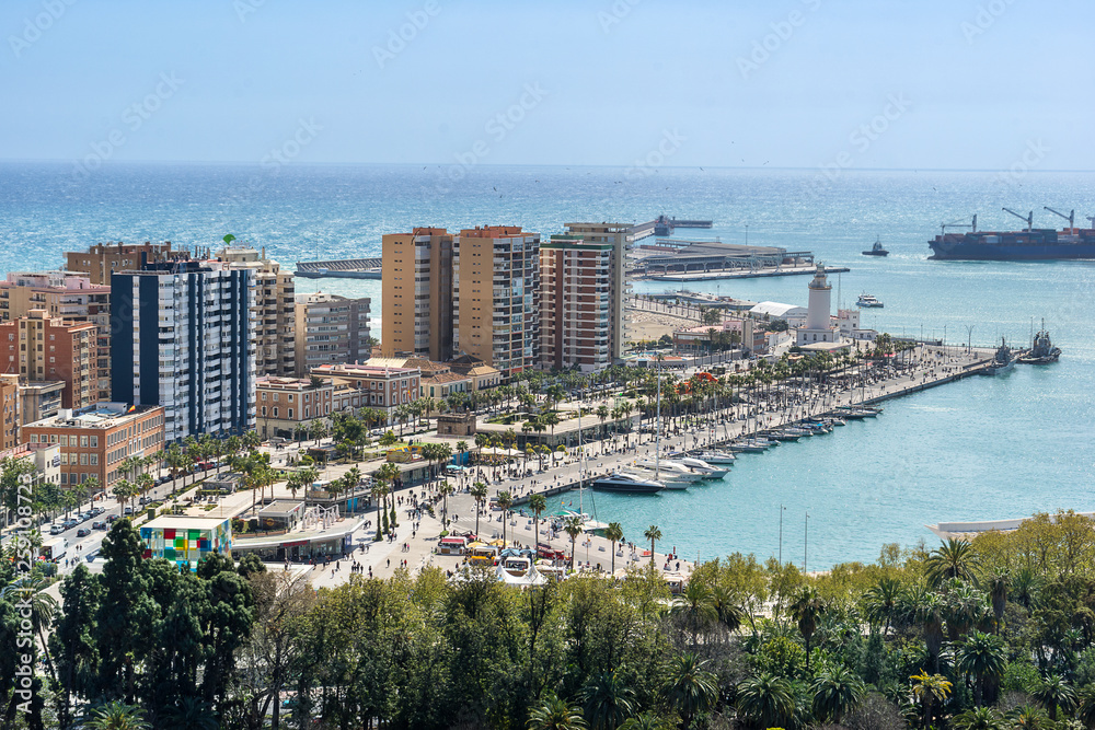 Muelle Uno on the waterfront of Malaga on the Costa Del Sol Spain