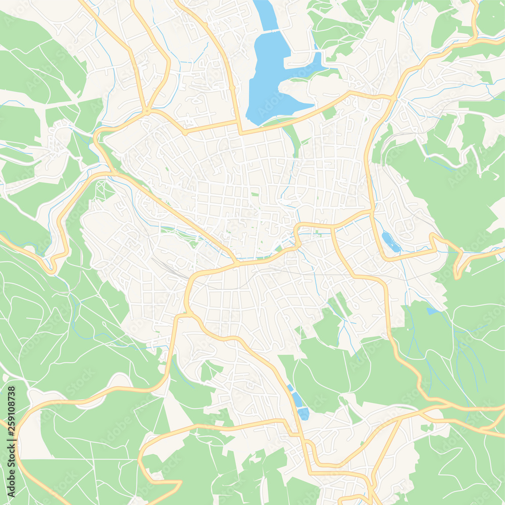  Jablonec nad Nisou, Czechia printable map