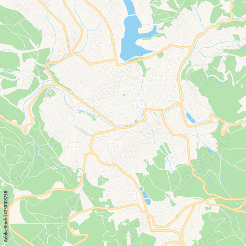  Jablonec nad Nisou, Czechia printable map