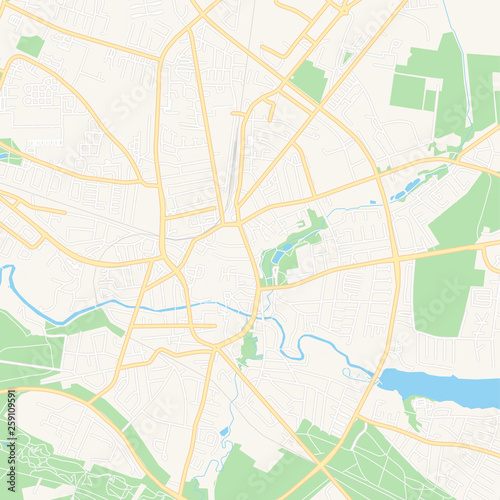 Holstebro, Denmark printable map