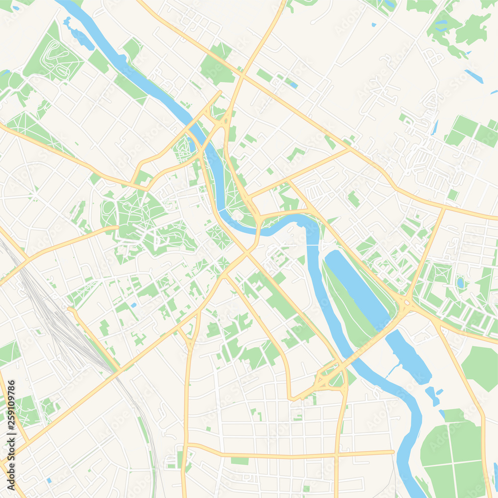 Obraz premium Tartu, Estonia printable map