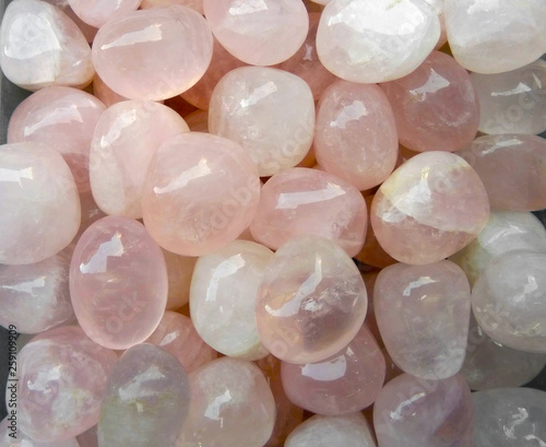 Quartz mineral stones, pink