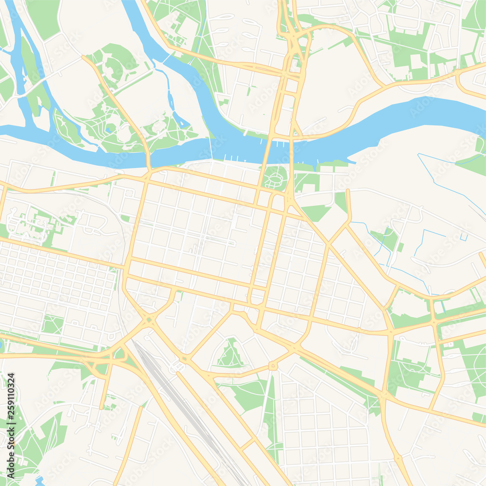 Obraz premium Pori, Finland printable map