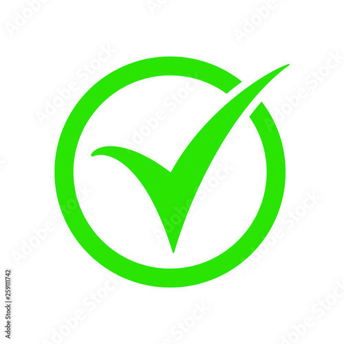 Free Download Tick icon vector symbol, checkmark isolated on white background, checked icon or correct choice sign, check mark or checkbox pictogram - GFXLoad