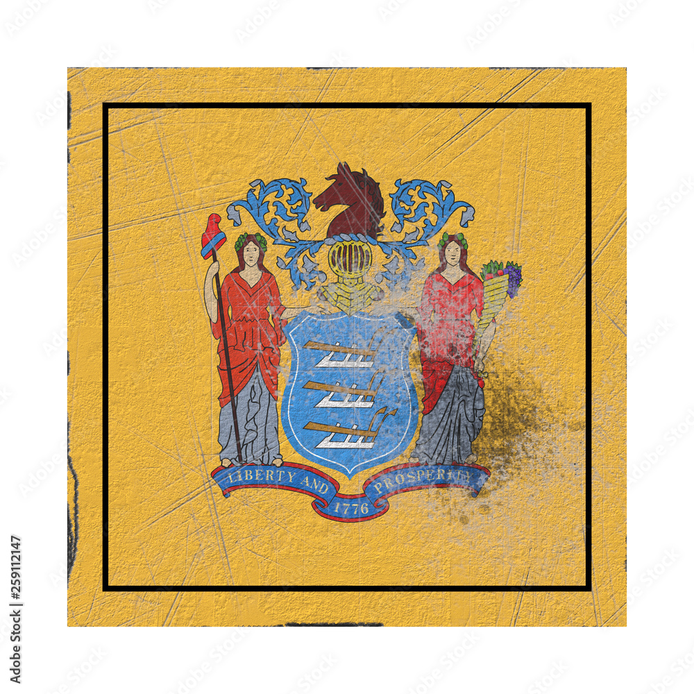 Fototapeta premium Old New Jersey State flag