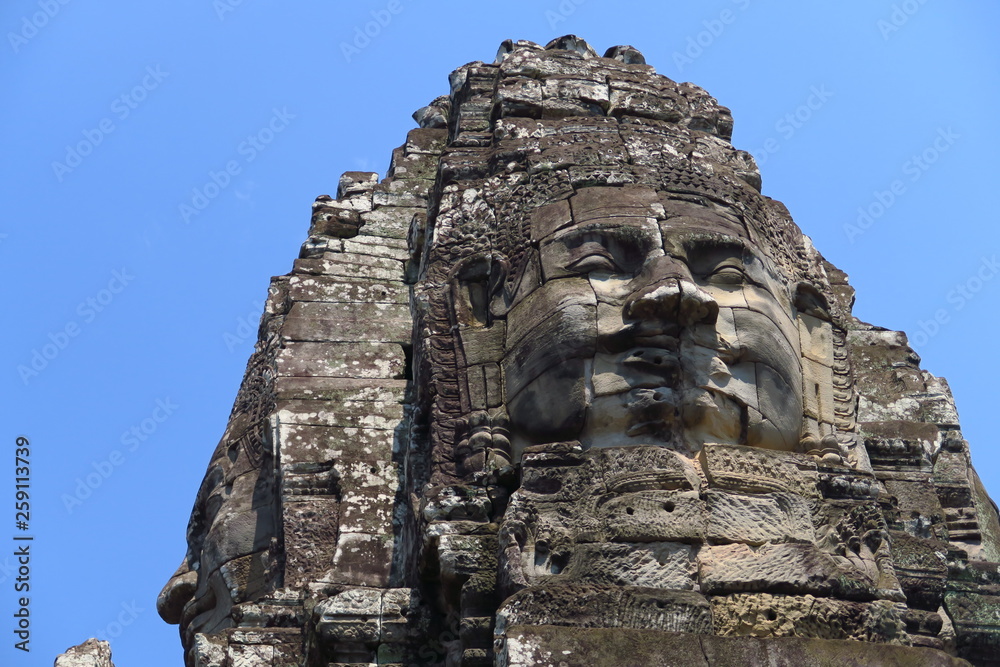 Temple d'Angkor visage sculpté 