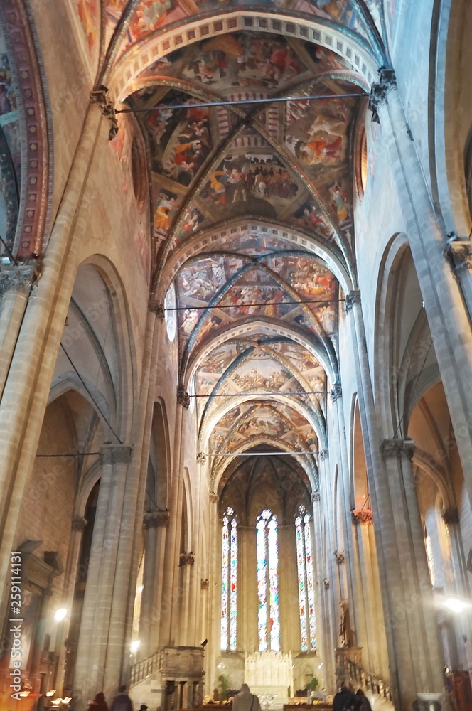 Interior of Arezzo Cathedral, Tuscany, Italy