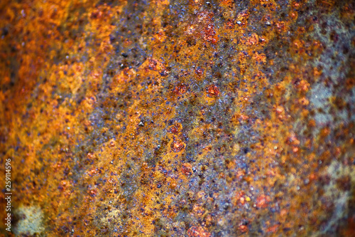 Rusty metal surface, rustbucket. Ultra macro photo