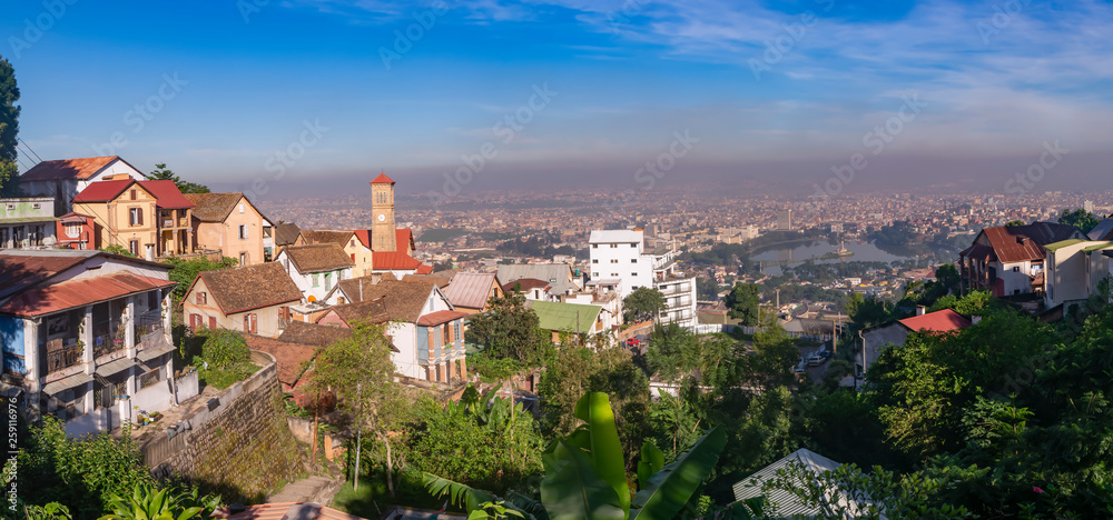 antananarivo, city, madagascar, sky, urban, africa, building,