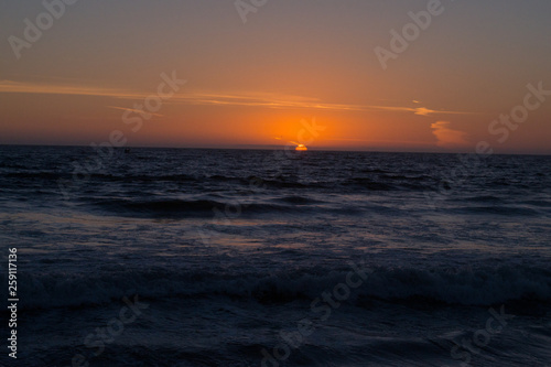 Santa monica california sunset