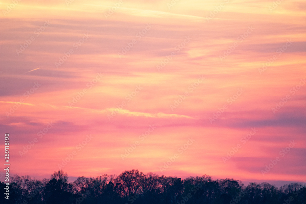 Fototapeta premium Hazy Albama sunset 