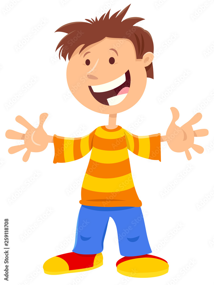 happy boy comic cartoon character happy boy comic cartoon character