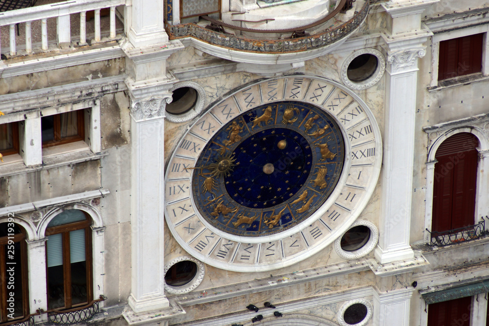 Venice (Italy). The clock of San Marcos (clock tower of the Moors) in the city of Venice