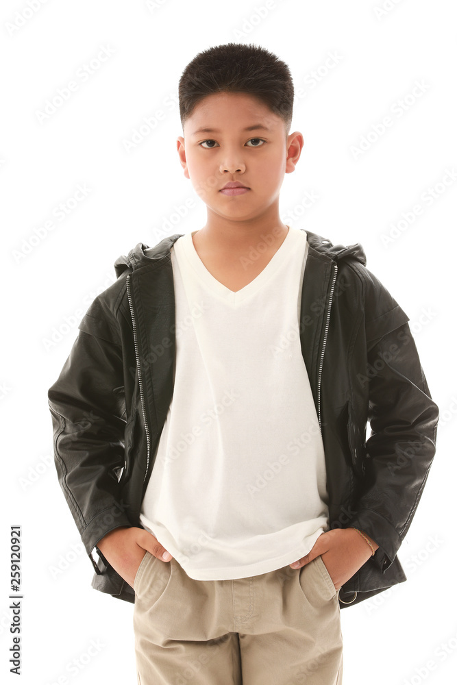 Asian boy in casual dress