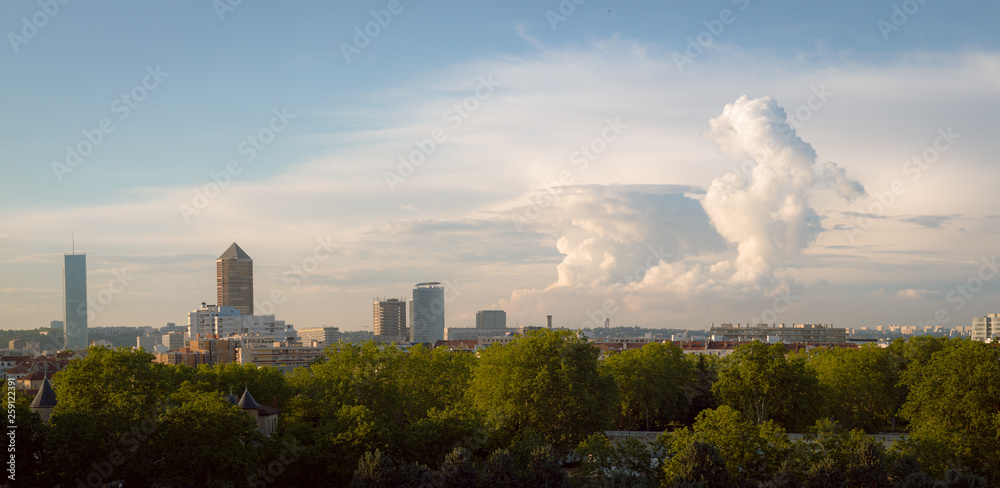 panoramique sur Lyon et quartier Part dieu panoramique sur Lyon et quartier Part dieu