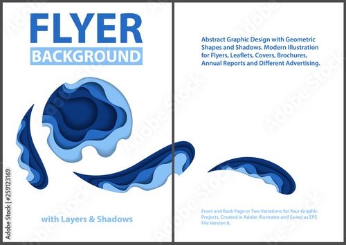 Modern Flyer Paper Cut Styl...