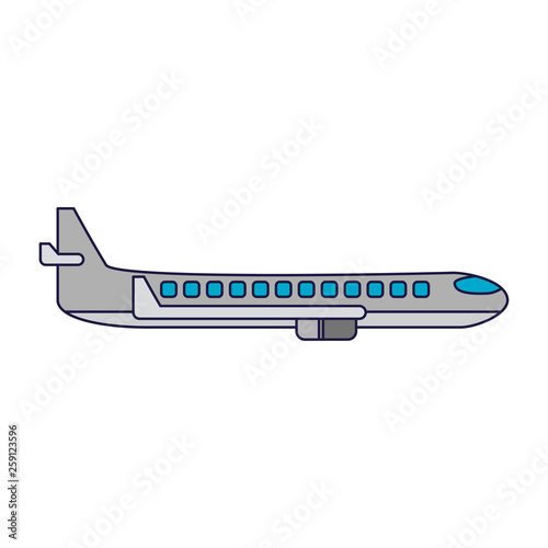 Airplane jet sideview symbol
