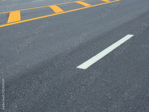 New asphalt road with line texture © srckomkrit