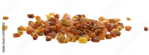 Raisins isolated on white background 