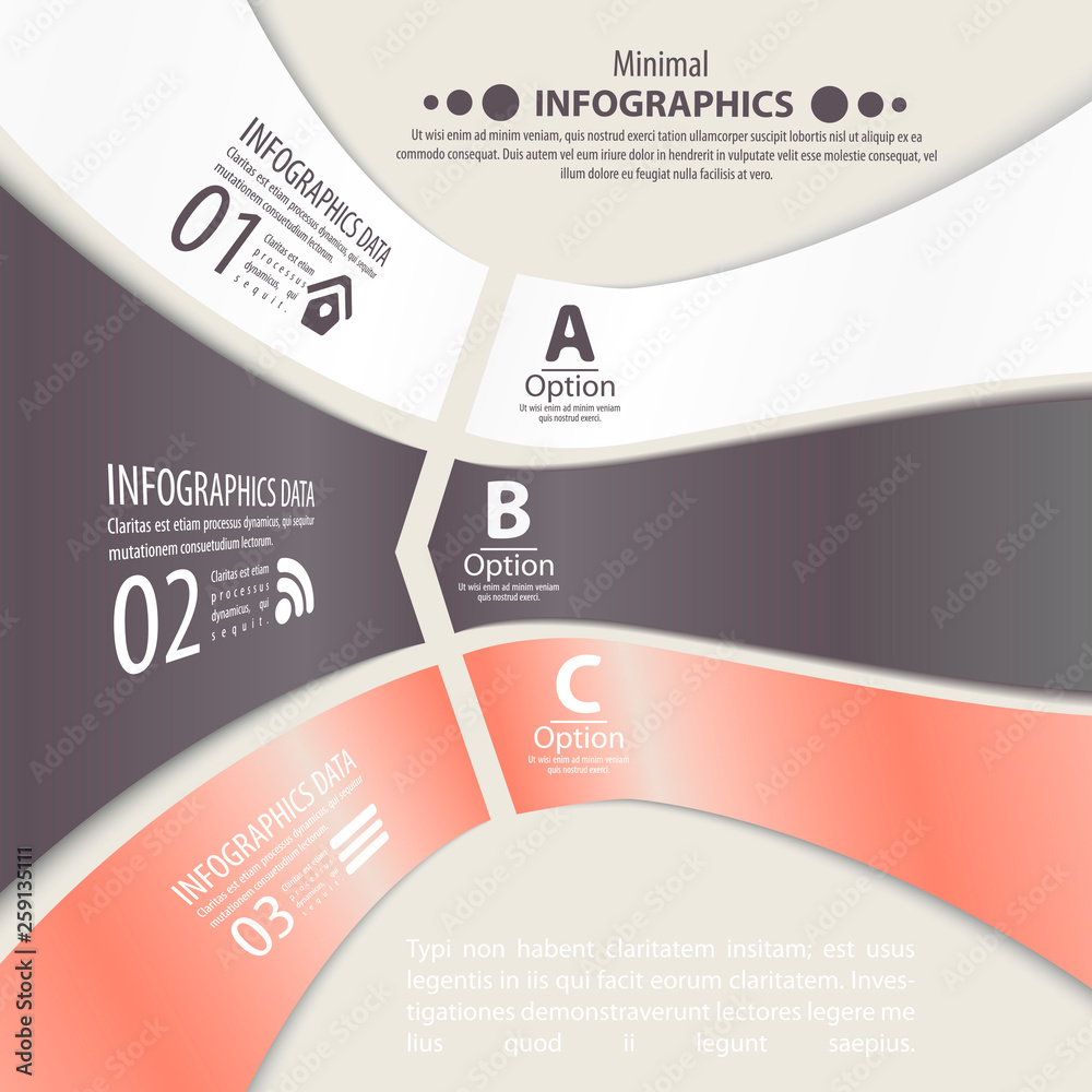 Modern design infographic template. Numbered banners. Modern design infographic template. Numbered banners.