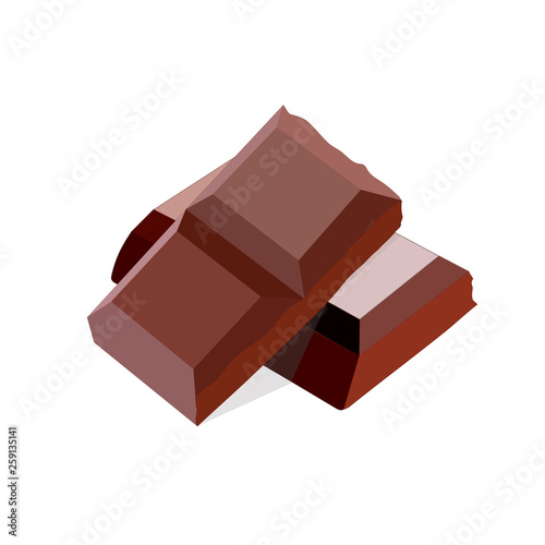  two pieces of chocolate