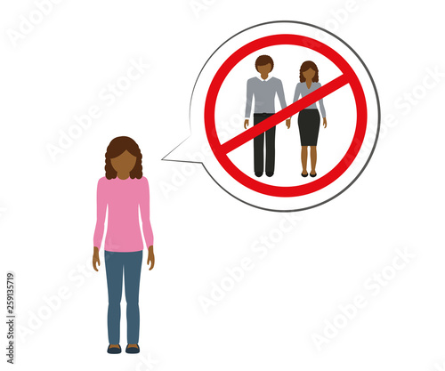 orphan girl is thinking about her parents vector illustration EPS10