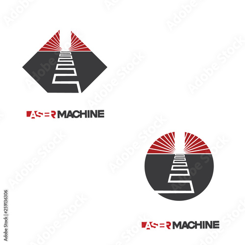    Iliumustration consisting of  CNC machine images in the form of a symbol or logo