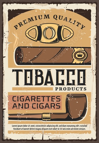 Premium quality tobacco cigars and cigarettes