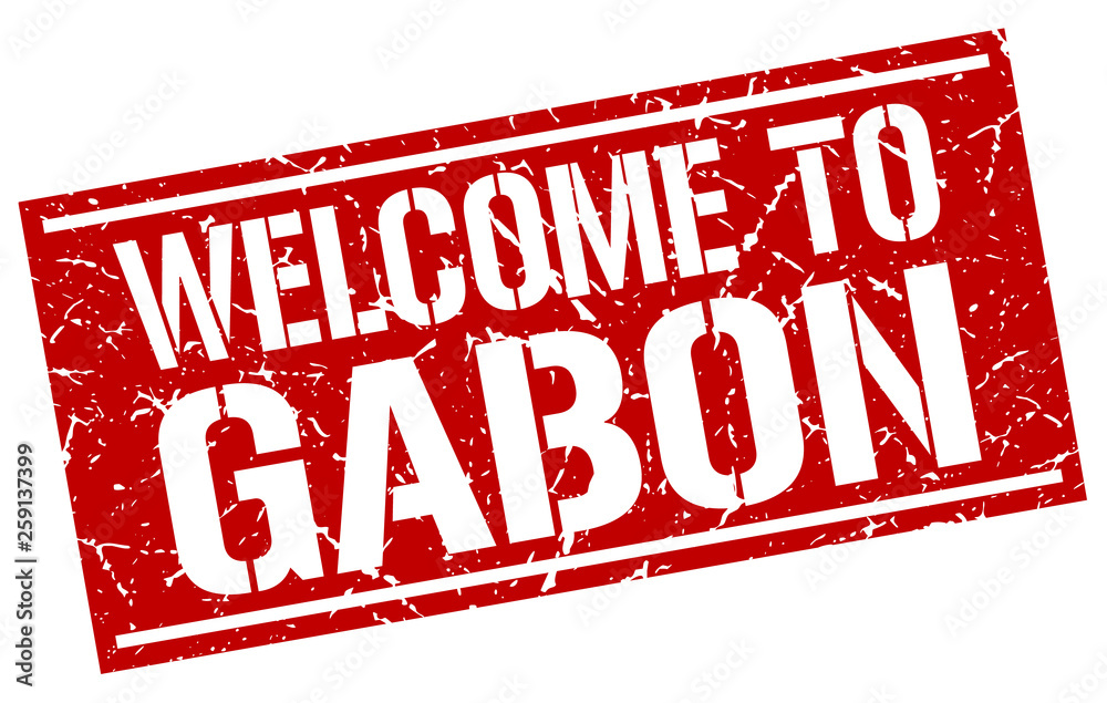 welcome to Gabon stamp welcome to Gabon stamp