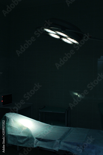 Table for surgery in operating room