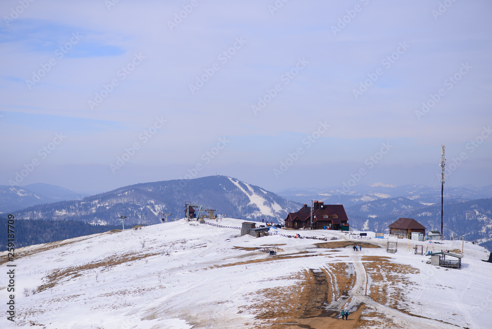 Majestic winter landscape glowing by sunlight in the morning. Dramatic wintry scene. Location Carpathian, Ukraine, Europe. Beauty world. Retro and vintage style, soft filter. Instagram toning effect. Majestic winter landscape glowing by sunlight in the morning. Dramatic wintry scene. Location Carpathian, Ukraine, Europe. Beauty world. Retro and vintage style, soft filter. Instagram toning effect.