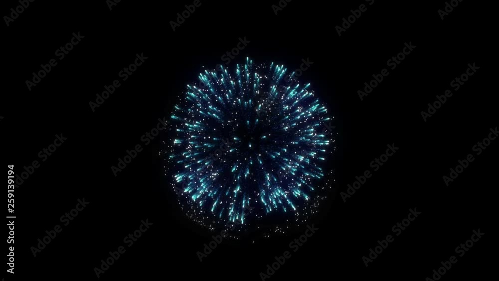 Colorful fireworks on black background 