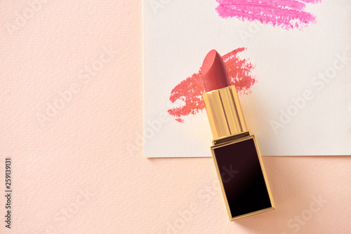 Set of color lipsticks. Lipstick colors. Beauty and cosmetics background.Fashion lipstick.